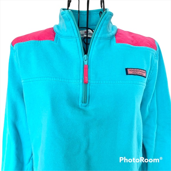 Vineyard Vines Shep 1/4 Zip Mock Neck Pullover Color Block with Logo Size M - Picture 4 of 13